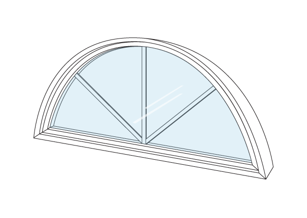 Example of a Skizo uPVC custom shaped window