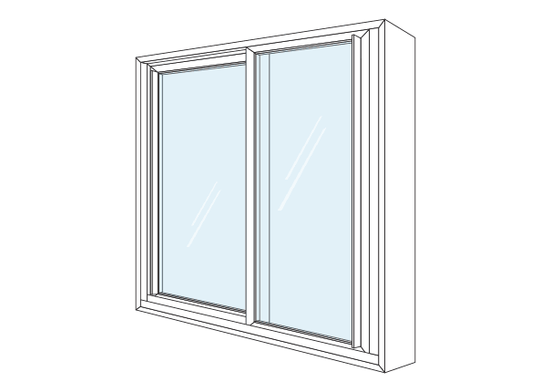 Animated diagram of a Skizo uPVC sliding window