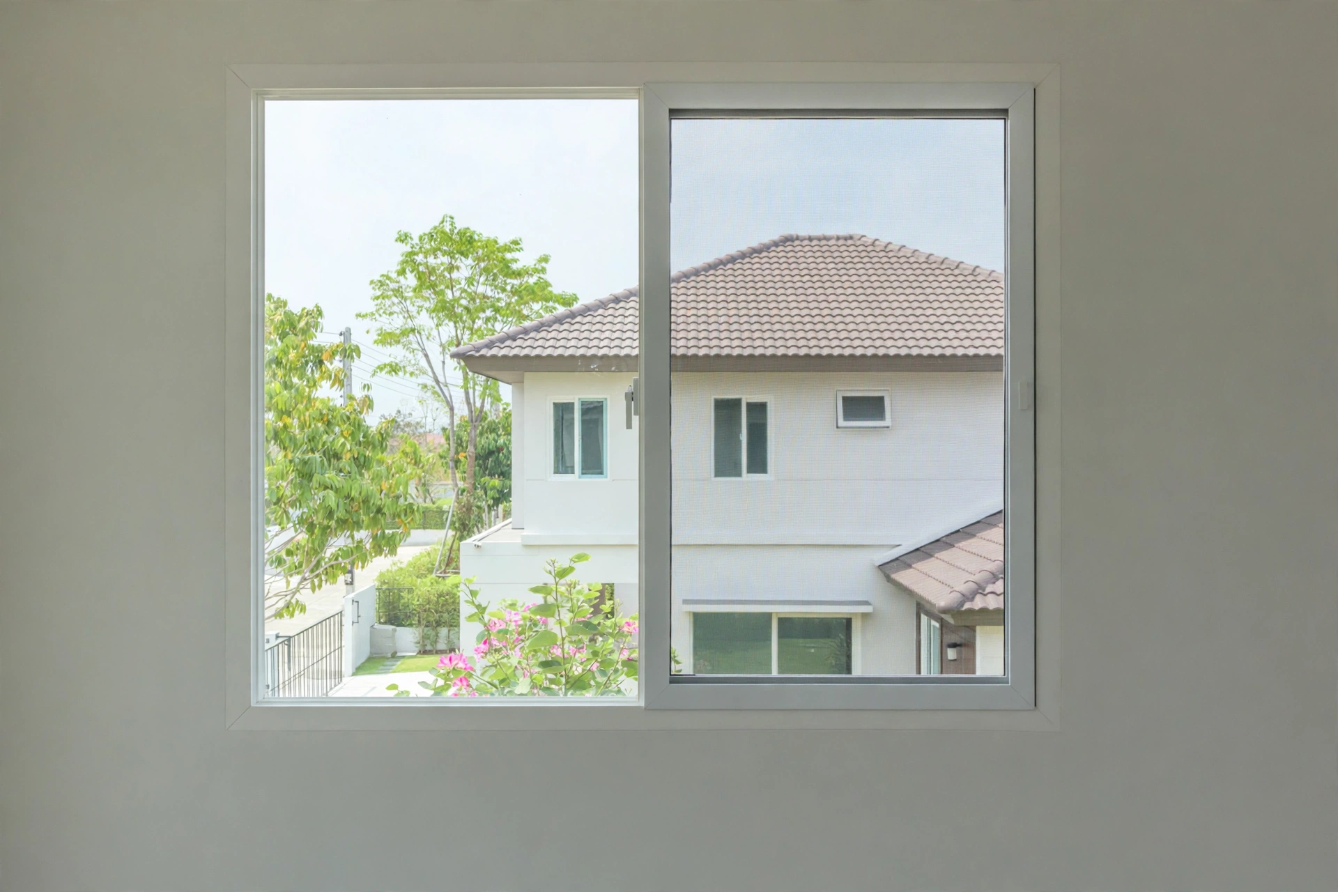 Family home in Bahria Town Karachi with white uPVC sliding windows